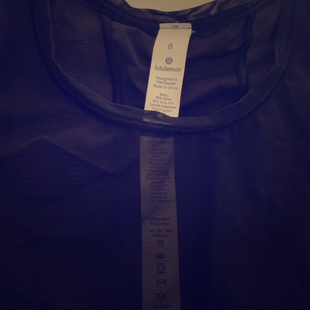 Lululemon black high neck tank top